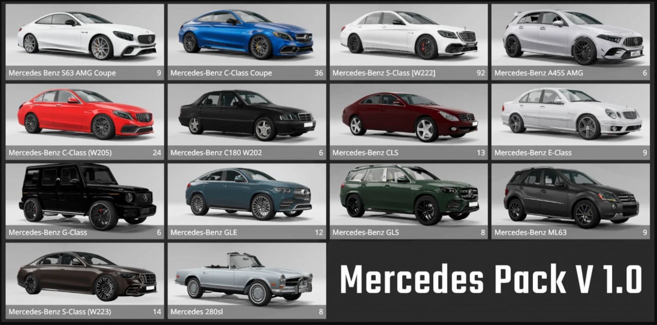 [PACK] HUGE Mercedes Car Pack